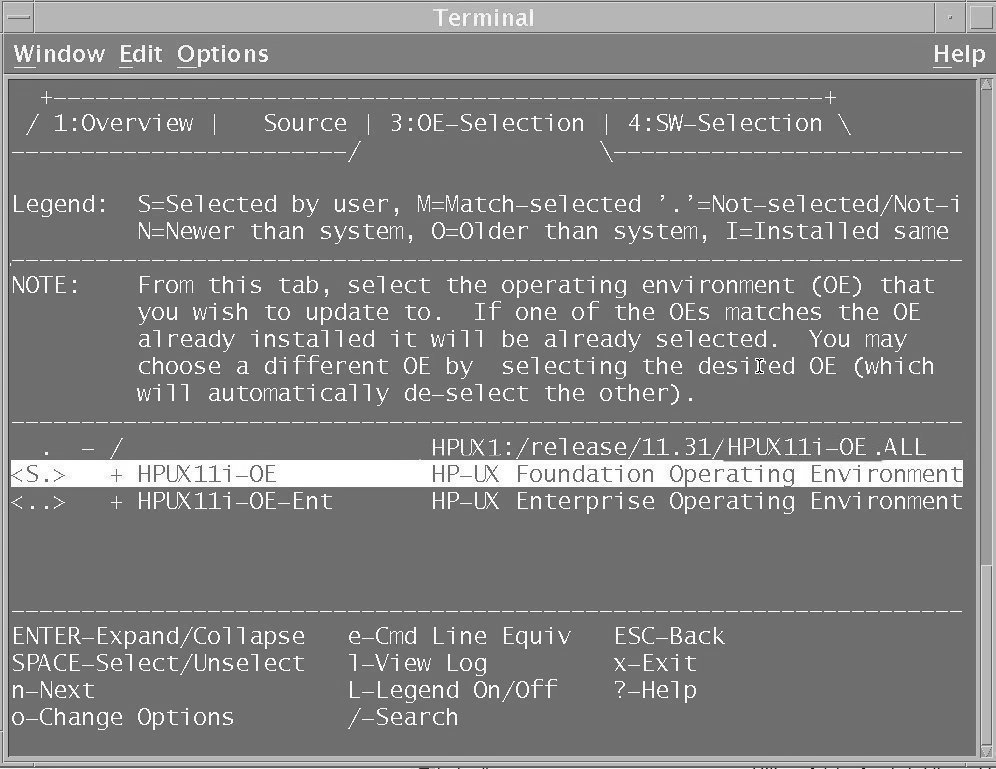 OE Selection Tab