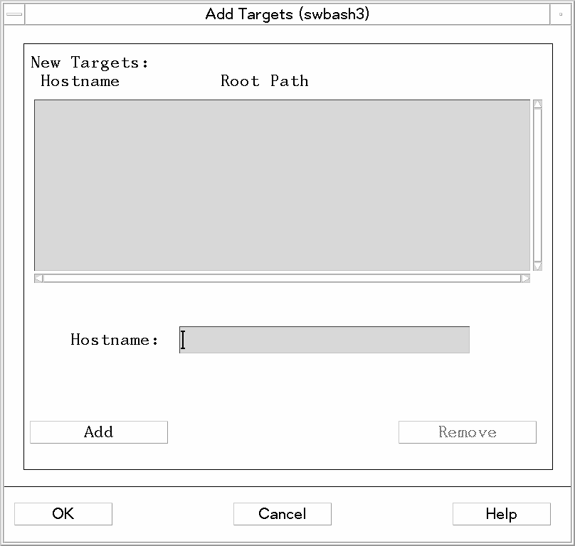 Add Targets Dialog