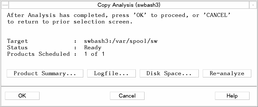 Copy Analysis Dialog