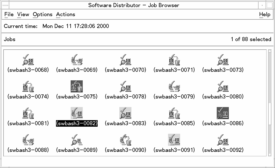 The SD Job Browser Window