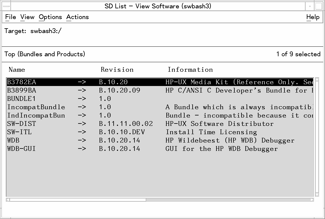 The swlist Browser