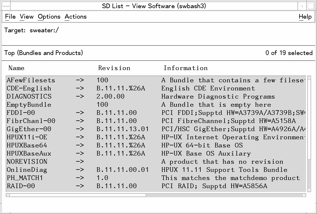 The swlist Browser