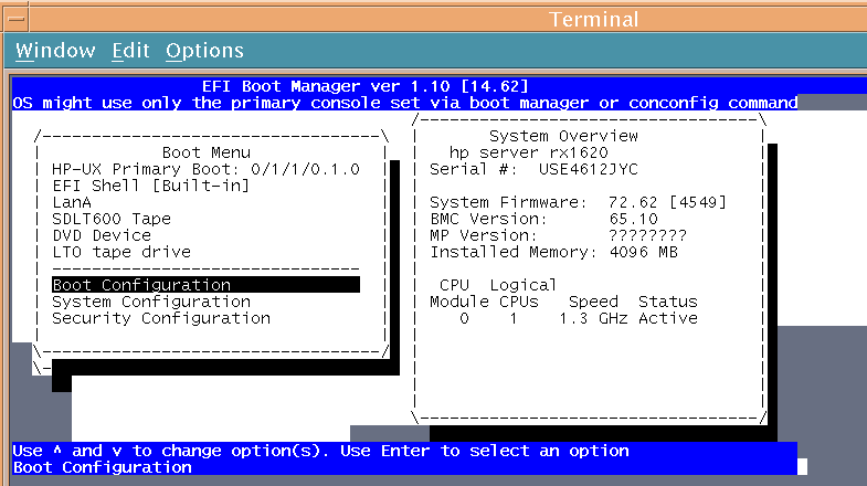 Boot Configuration